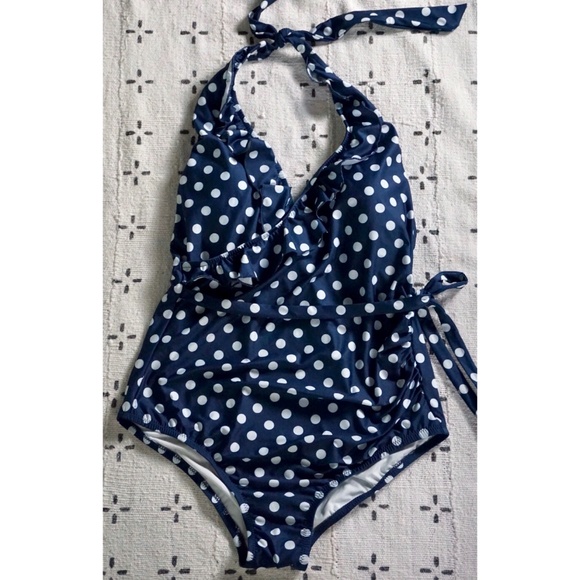 Modcloth Other - Modcloth Reese Polka Dot Ruffle Swimsuit NWOT